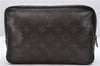 Auth Louis Vuitton Monogram Trousse Toilette 23 Clutch Hand Bag M47524 LV 9912C