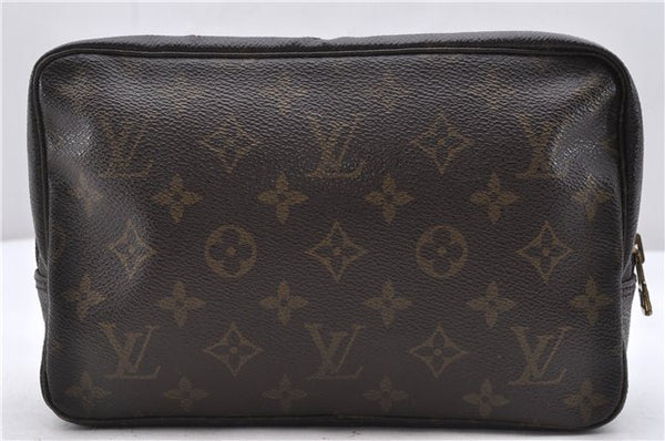 Auth Louis Vuitton Monogram Trousse Toilette 23 Clutch Hand Bag M47524 LV 9912C