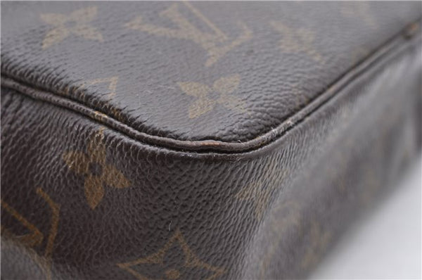 Auth Louis Vuitton Monogram Trousse Toilette 23 Clutch Hand Bag M47524 LV 9912C