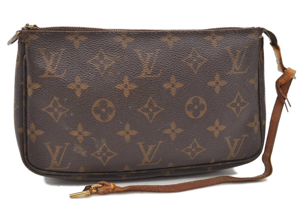 Authentic Louis Vuitton Monogram Pochette Accessoires Pouch M51980 LV Junk 9915C