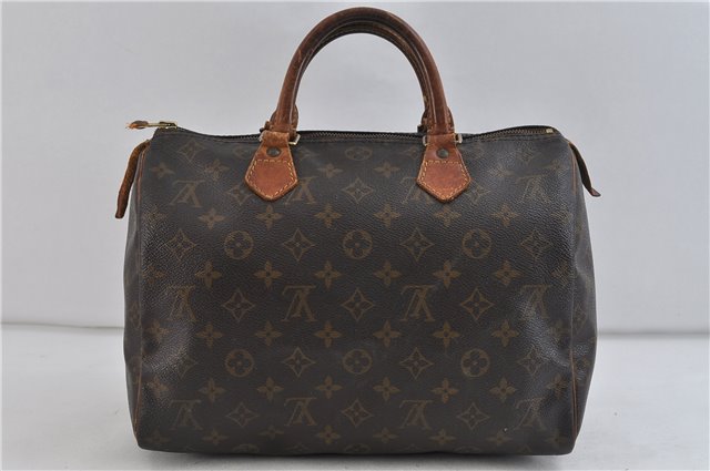 Authentic Louis Vuitton Monogram Speedy 30 Hand Bag Purse M41526 LV 9919C