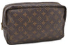 Auth Louis Vuitton Monogram Trousse Toilette 28 Clutch Hand Bag M47522 LV 9920C