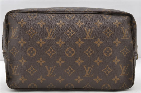 Auth Louis Vuitton Monogram Trousse Toilette 28 Clutch Hand Bag M47522 LV 9920C