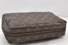 Auth Louis Vuitton Monogram Trousse Toilette 28 Clutch Hand Bag M47522 LV 9920C