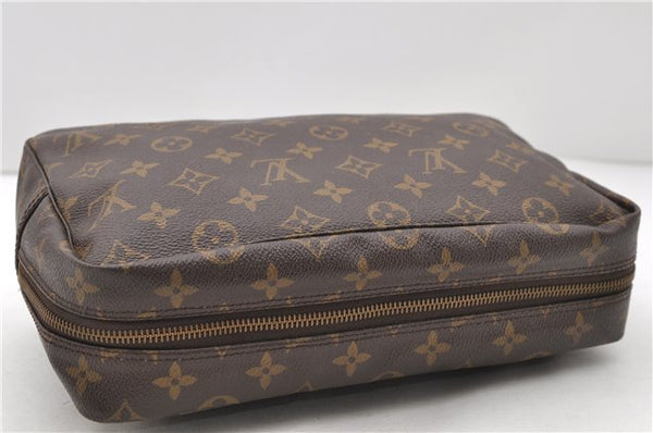 Auth Louis Vuitton Monogram Trousse Toilette 28 Clutch Hand Bag M47522 LV 9920C