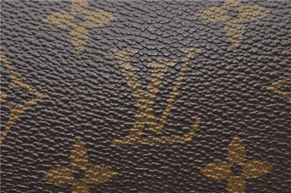 Auth Louis Vuitton Monogram Trousse Toilette 28 Clutch Hand Bag M47522 LV 9920C