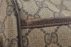 Auth GUCCI Web Sherry Line Shoulder Cross Body Bag GG PVC Leather Brown 9922C