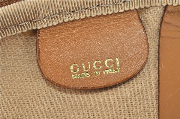 Authentic GUCCI 2Way Garment Case GG Canvas Leather Light Green 9924C