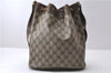 Authentic GUCCI Shoulder Bag Purse GG PVC Leather 0011156179 Brown 9927C