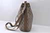 Authentic GUCCI Shoulder Bag Purse GG PVC Leather 0011156179 Brown 9927C