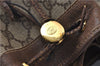 Authentic GUCCI Shoulder Bag Purse GG PVC Leather 0011156179 Brown 9927C