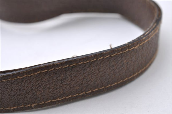 Authentic GUCCI Shoulder Bag Purse GG PVC Leather 0011156179 Brown 9927C