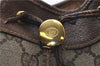 Authentic GUCCI Shoulder Bag Purse GG PVC Leather 0011156179 Brown 9927C