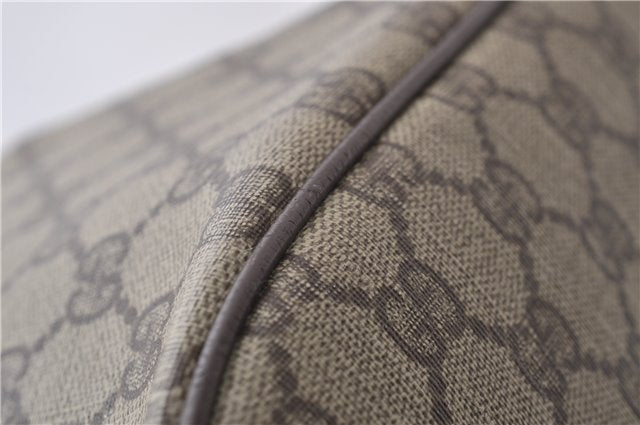 Authentic GUCCI Shoulder Bag Purse GG PVC Leather 0011156179 Brown 9927C