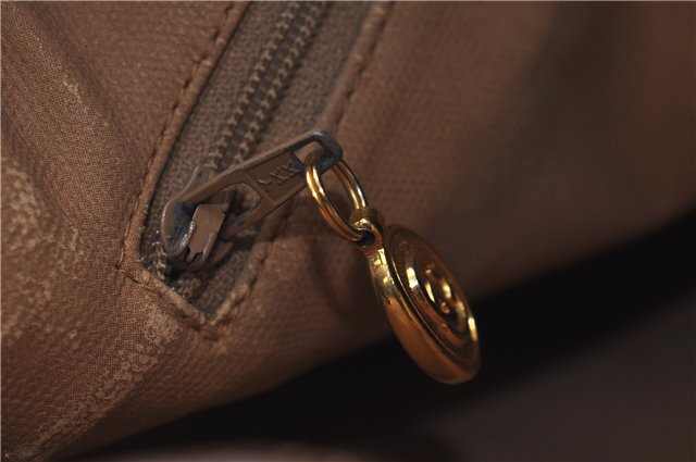 Authentic GUCCI Shoulder Bag Purse GG PVC Leather 0011156179 Brown 9927C