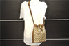 Authentic GUCCI Shoulder Bag Purse GG PVC Leather 0011156179 Brown 9927C