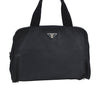 Authentic PRADA Vintage Nylon Tessuto Leather Shoulder Tote Bag Black 9927G