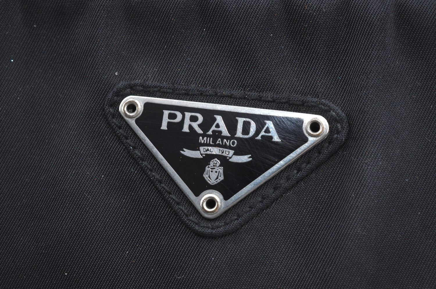 Authentic PRADA Vintage Nylon Tessuto Leather Shoulder Tote Bag Black 9927G