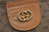 Authentic GUCCI Micro GG PVC Leather Shoulder Cross Body Bag Purse Brown 9931C