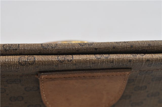 Authentic GUCCI Micro GG PVC Leather Shoulder Cross Body Bag Purse Brown 9931C