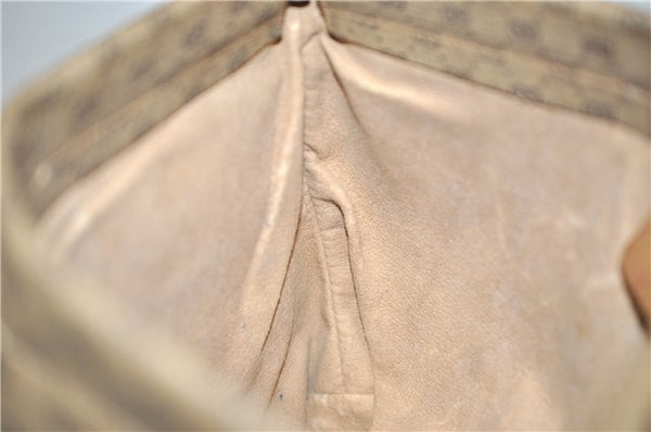 Authentic GUCCI Micro GG PVC Leather Shoulder Cross Body Bag Purse Brown 9931C