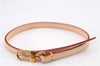 Auth Louis Vuitton Leather Strap For Pochette Accessoires Beige 15.6" LV 9933E