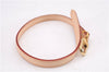 Auth Louis Vuitton Leather Strap For Pochette Accessoires Beige 15.6" LV 9933E