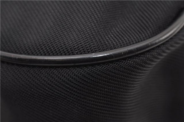 Authentic GUCCI Vintage Bamboo 2Way Shoulder Tote Bag Nylon Leather Black 9936F