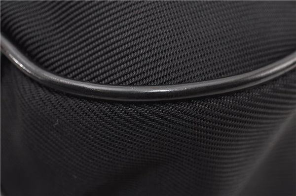 Authentic GUCCI Vintage Bamboo 2Way Shoulder Tote Bag Nylon Leather Black 9936F