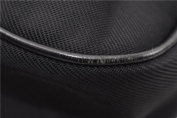 Authentic GUCCI Vintage Bamboo 2Way Shoulder Tote Bag Nylon Leather Black 9936F