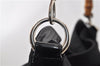 Authentic GUCCI Vintage Bamboo 2Way Shoulder Tote Bag Nylon Leather Black 9936F