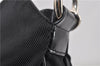 Authentic GUCCI Vintage Bamboo 2Way Shoulder Tote Bag Nylon Leather Black 9936F