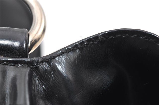 Authentic GUCCI Vintage Bamboo 2Way Shoulder Tote Bag Nylon Leather Black 9936F