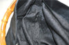Authentic GUCCI Vintage Bamboo 2Way Shoulder Tote Bag Nylon Leather Black 9936F