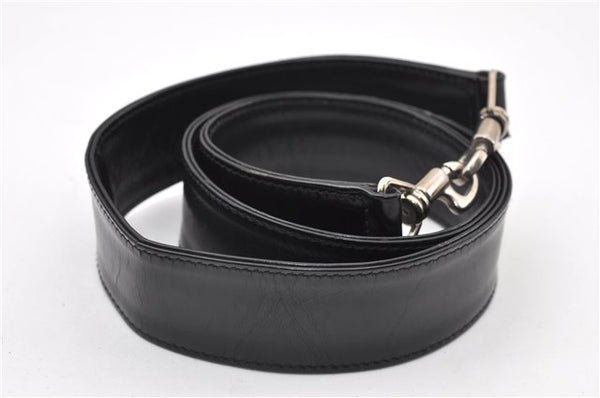 Authentic GUCCI Vintage Bamboo 2Way Shoulder Tote Bag Nylon Leather Black 9936F