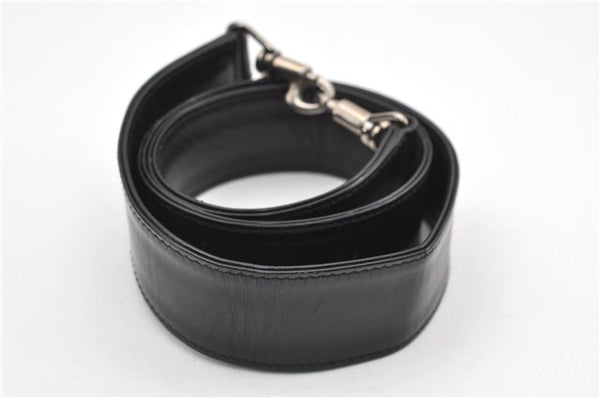 Authentic GUCCI Vintage Bamboo 2Way Shoulder Tote Bag Nylon Leather Black 9936F