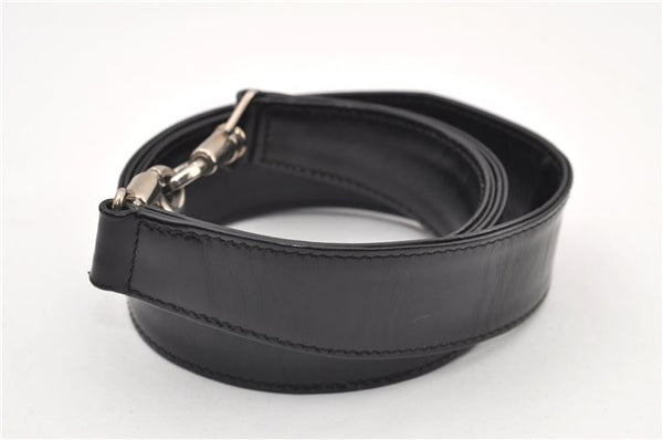 Authentic GUCCI Vintage Bamboo 2Way Shoulder Tote Bag Nylon Leather Black 9936F