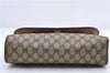 Authentic GUCCI Web Sherry Line Clutch Hand Bag Purse GG PVC Leather Brown 9937C