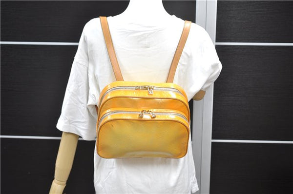 Authentic Louis Vuitton Vernis Murray Backpack Yellow M91038 LV 9938C