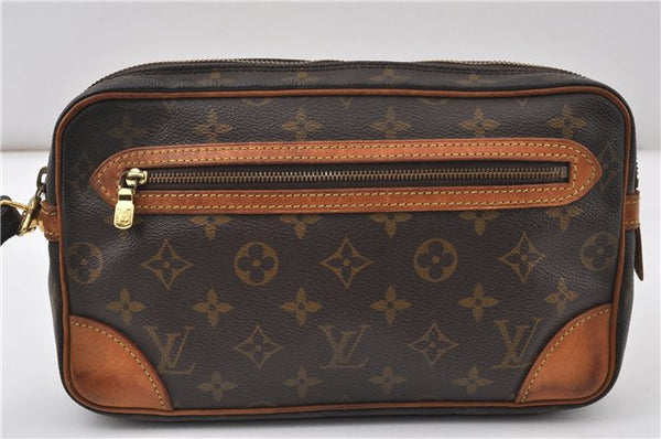 Authentic Louis Vuitton Monogram Marly Dragonne GM M51825 Clutch Hand Bag 9938F