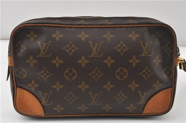 Authentic Louis Vuitton Monogram Marly Dragonne GM M51825 Clutch Hand Bag 9938F