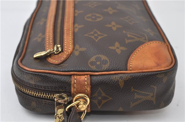 Authentic Louis Vuitton Monogram Marly Dragonne GM M51825 Clutch Hand Bag 9938F