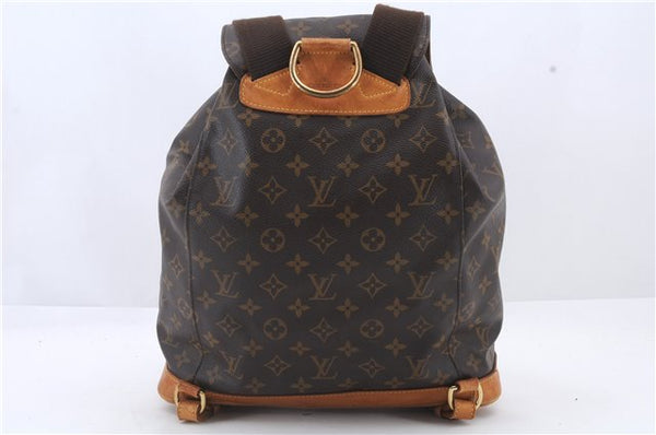 Authentic Louis Vuitton Monogram Montsouris GM Backpack M51135 LV 9939C