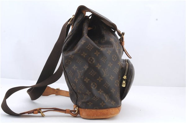 Authentic Louis Vuitton Monogram Montsouris GM Backpack M51135 LV 9939C