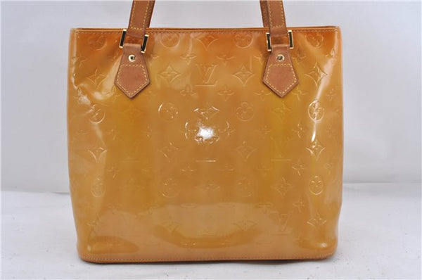 Authentic Louis Vuitton Vernis Houston Shoulder Hand Bag Yellow M91004 LV 9940C