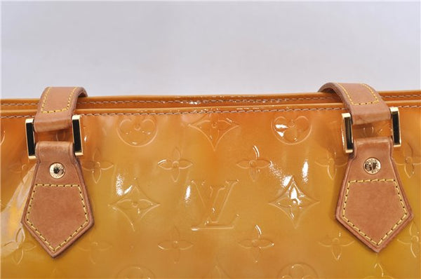 Authentic Louis Vuitton Vernis Houston Shoulder Hand Bag Yellow M91004 LV 9940C