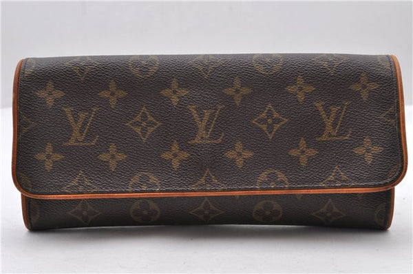 Authentic Louis Vuitton Monogram Pochette Twin GM Shoulder Bag M51852 LV 9941C