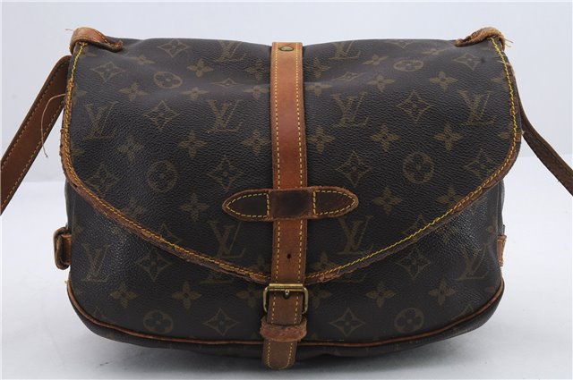 Auth Louis Vuitton Monogram Saumur 30 Shoulder Cross Body Bag M42256 LV 9942C