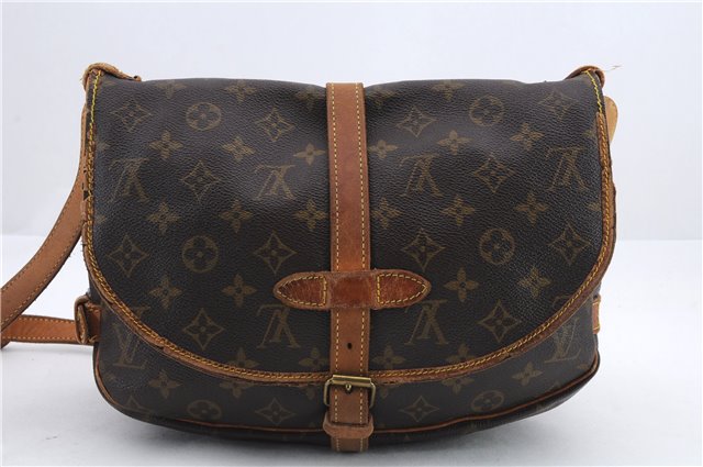 Auth Louis Vuitton Monogram Saumur 30 Shoulder Cross Body Bag M42256 LV 9942C