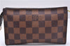 Authentic Louis Vuitton Damier Marais Bucket Pouch Purse Clutch LV 9943E